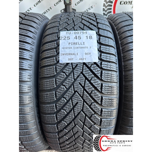 4 PNEUMATICI 225/45 R18 PIRELLI INVERNALI 95% - immagine 2