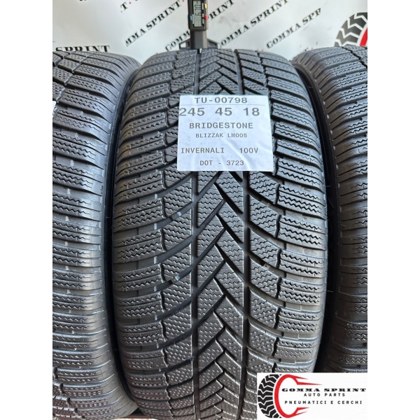 4 PNEUMATICI 245/45 R18 BRIDGESTONE INVERNALI 80% - immagine 2