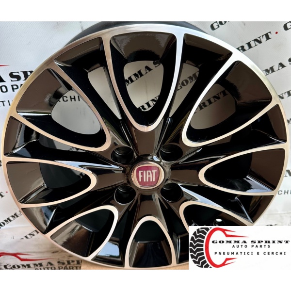 4 CERCHI IN LEGA ORIGINALI RAGGIO 15 FIAT GRANDE PUNTO NERO LUCIDO DIAMANTATO - immagine 3