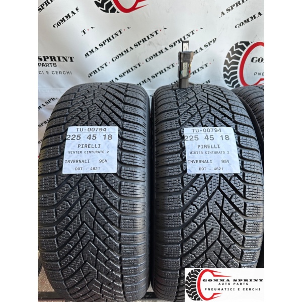 4 PNEUMATICI 225/45 R18 PIRELLI INVERNALI 95% - immagine 3