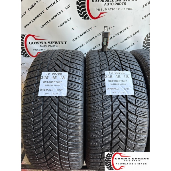 4 PNEUMATICI 245/45 R18 BRIDGESTONE INVERNALI 80% - immagine 3