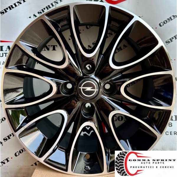 4 CERCHI IN LEGA ORIGINALI RAGGIO 15 FIAT GRANDE PUNTO NERO LUCIDO DIAMANTATO - immagine 4