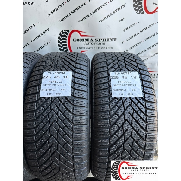 4 PNEUMATICI 225/45 R18 PIRELLI INVERNALI 95% - immagine 4