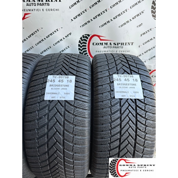 4 PNEUMATICI 245/45 R18 BRIDGESTONE INVERNALI 80% - immagine 4