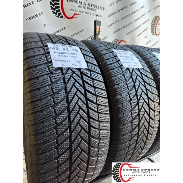 4 PNEUMATICI 245/45 R18 BRIDGESTONE INVERNALI 80% - immagine 6