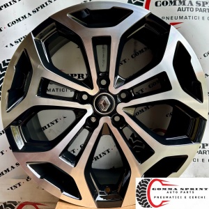 4 CERCHI IN LEGA RAGGIO 19 RENAULT KADJAR KOLEOS NERO LUCIDO DIAMANTATO (PARI AL NUOVO)