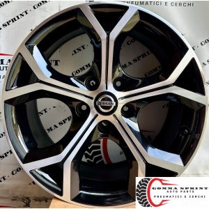 4 CERCHI IN LEGA ORIGINALI RAGGIO 17 NISSAN JUKE NEW NERO LUCIDO DIAMANTATO (PARI AL NUOVO)