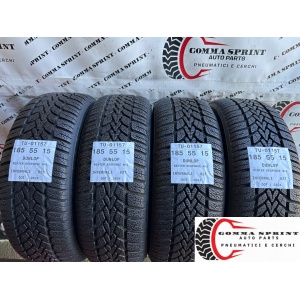 4 PNEUMATICI 185/55 R15 DUNLOP INVERNALI SEMINUOVE