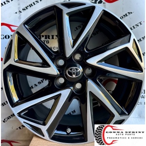 4 CERCHI IN LEGA ORIGINALI R16 TOYOTA YARIS NEW NERO LUCIDO SPAZZOLATO (PARI AL NUOVO)
