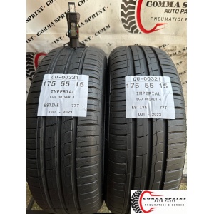 2 PNEUMATICI 175/55 R15 IMPERIAL ESTIVE 90%