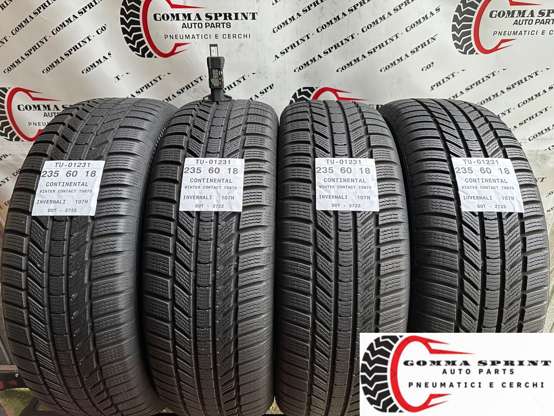 4 PNEUMATICI 235/60 R18 CONTINENTAL 80%