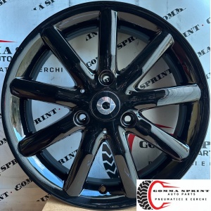 4 CERCHI IN LEGA ORIGINALI RAGGIO 15 SMART FORTWO NERO LUCIDO (PARI AL NUOVO)