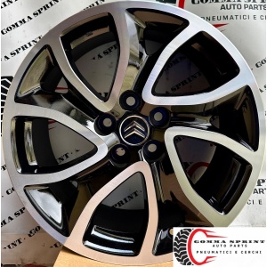 4 CERCHI IN LEGA RAGGIO 18 CITROEN MITSUBISHI NERO LUCIDO DIAMANTATO (PARI AL NUOVO)