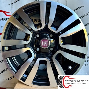 4 CERCHI IN LEGA ORIGINALI RAGGIO 15 FIAT GRANDE PUNTO NERO LUCIDO DIAMANTATO (PARI AL NUOVO)