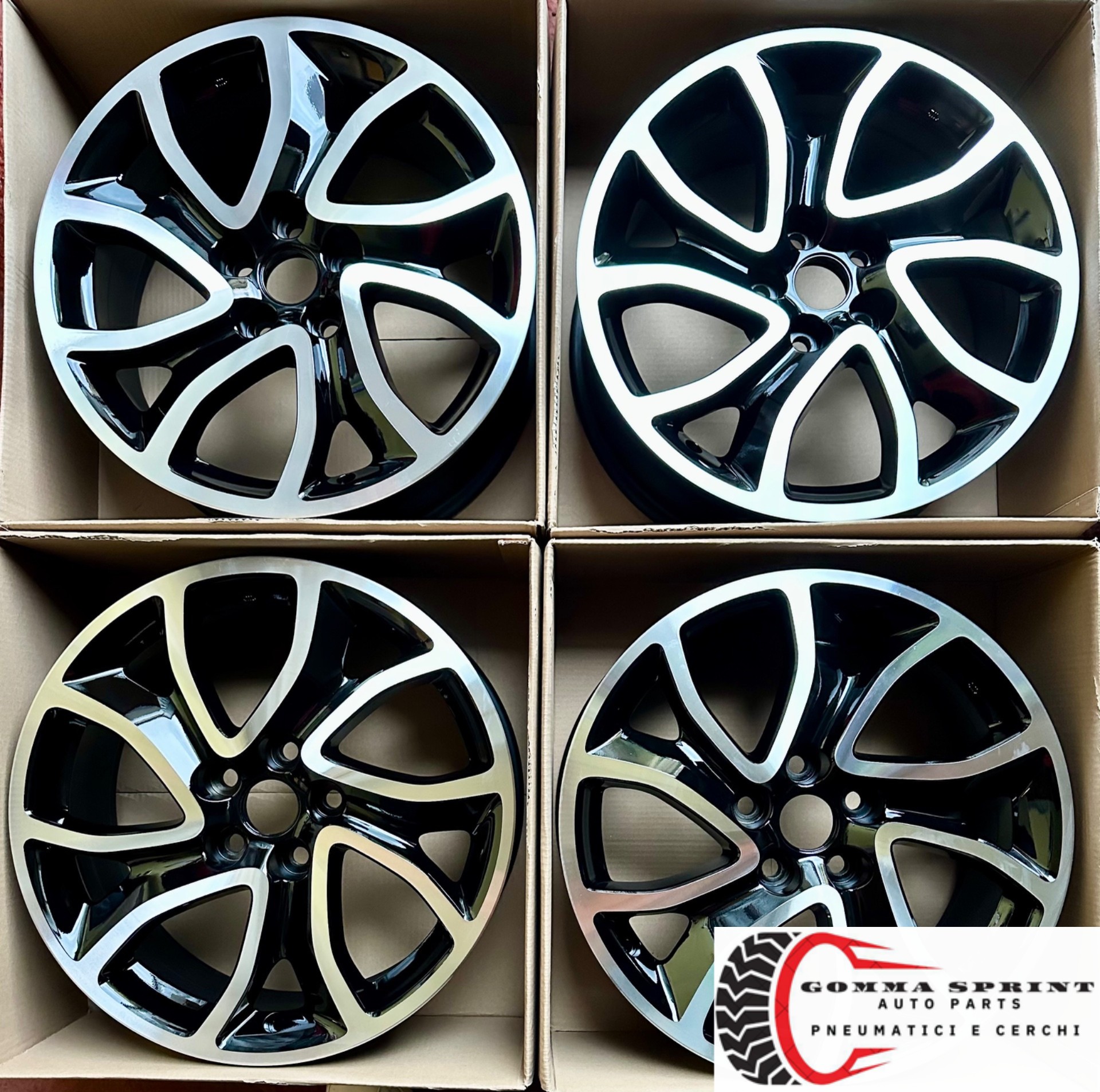 4 CERCHI IN LEGA RAGGIO 18 CITROEN MITSUBISHI NERO LUCIDO DIAMANTATO (PARI AL NUOVO) - immagine 3