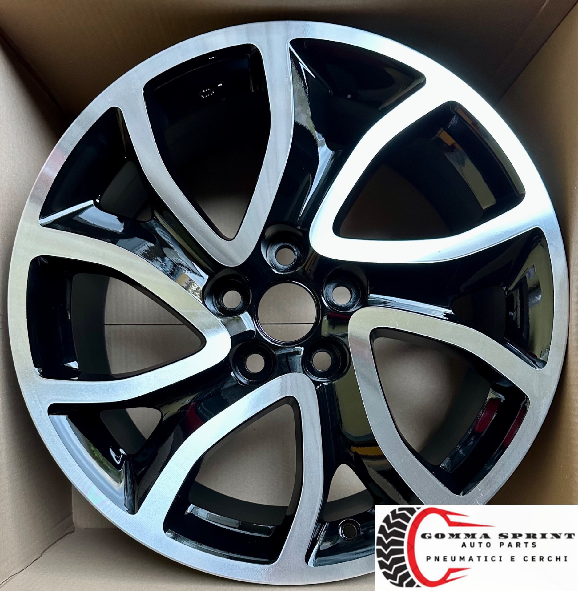 4 CERCHI IN LEGA RAGGIO 18 CITROEN MITSUBISHI NERO LUCIDO DIAMANTATO (PARI AL NUOVO) - immagine 6
