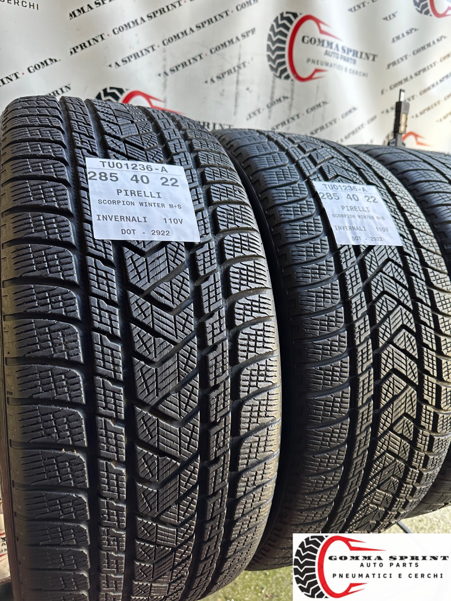 4 PNEUMATICI 285/40 325/35 R22 PIRELLI INVERNALI - immagine 8