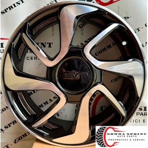 4 CERCHI IN LEGA ORIGINALI RAGGIO 15 LIGIER JS50 JS60 NERO LUCIDO DIAMANTATO (PARI AL NUOVO)