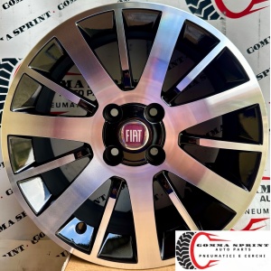 4 CERCHI IN LEGA ORIGINALI RAGGIO 16 FIAT GRANDE PUNTO NERO LUCIDO DIAMANTATO