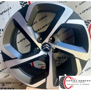 4 CERCHI IN LEGA ORIGINALI RAGGIO 18 CITROEN C5 AIRCROSS NERO OPACO DIAMANTATO