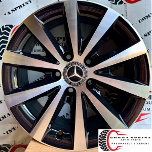 4 CERCHI IN LEGA ORIGINALI RAGGIO 16 MERCEDES CLASSE A B CLA NERO LUCIDO DIAMANTATO
