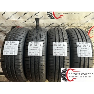 4 PNEUMATICI 165/60 R14 HANKOOK ESTIVE SEMINUOVE