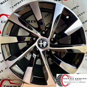 4 CERCHI IN LEGA RAGGIO 16 ALFA ROMEO GIULIETTA NERO LUCIDO DIAMANTATO (PARI AL NUOVO)