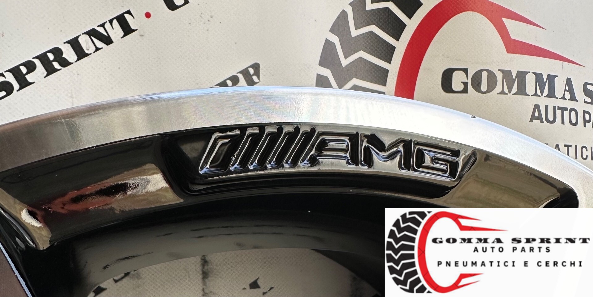 4 CERCHI IN LEGA ORIGINALI RAGGIO 19 MERCEDES CLASSE C AMG NERO LUCIDO DIAMANTATO (PARI AL NUOVO) - immagine 3