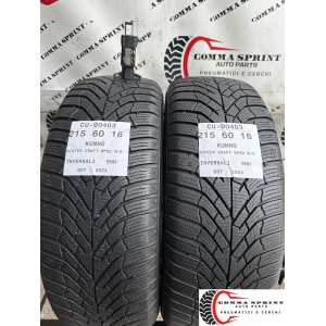 2 PNEUMATICI 215/60 R16 KUMHO INVERNALI 75%