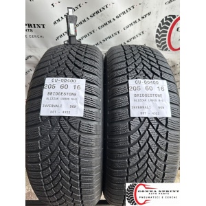 2 PNEUMATICI 205/60 R16 BRIDGESTONE INVERNALI 80%