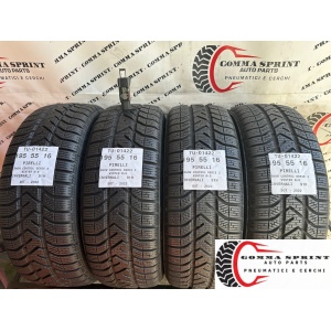 4 PNEUMATICI 195/55 R16 PIRELLI INVERNALI 90%