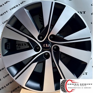 4 CERCHI IN LEGA ORIGINALI RAGGIO 19 KIA SPORTAGE NERO OPACO DIAMANTATO (PARI AL NUOVO)