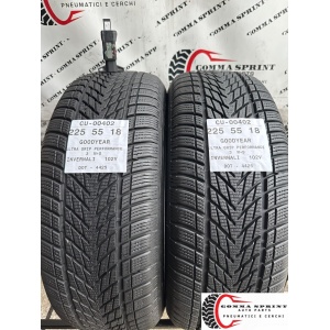 2 PNEUMATICI 225/55 R18 GOODYEAR INVERNALI 90%