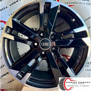 4 CERCHI IN LEGA ORIGINALI RAGGIO 17 AUDI Q3 Q2 A3 NERO LUCIDO DIAMANTATO (PARI AL NUOVO)