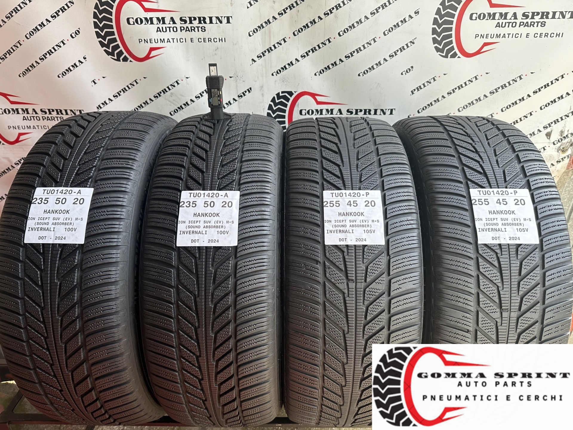 4 PNEUMATICI 235/50 255/45 R20 HANKOOK INVERNALI