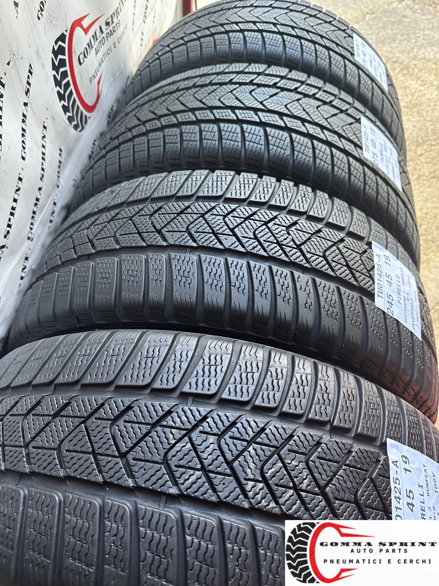 4 PNEUMATICI 245/45 275/40 R19 PIRELLI INVERNALI - immagine 10