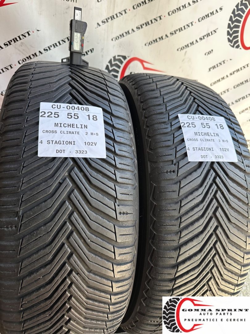 2 PNEUMATICI 225/55 R18 MICHELIN 4 STAGIONI 70% - immagine 2