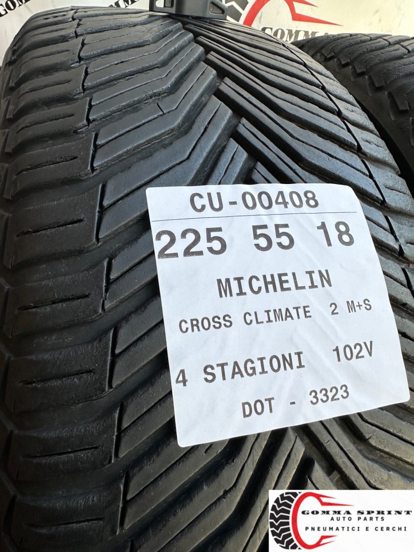 2 PNEUMATICI 225/55 R18 MICHELIN 4 STAGIONI 70% - immagine 4
