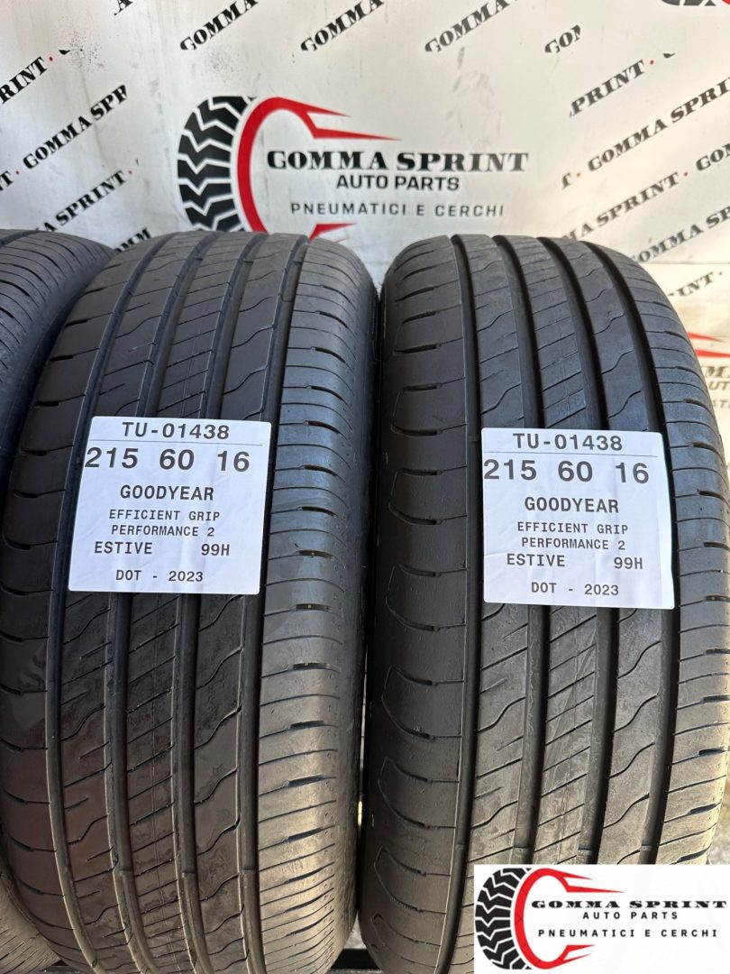 4 PNEUMATICI 215/60 R16 GOODYEAR ESTIVE 95% - immagine 4
