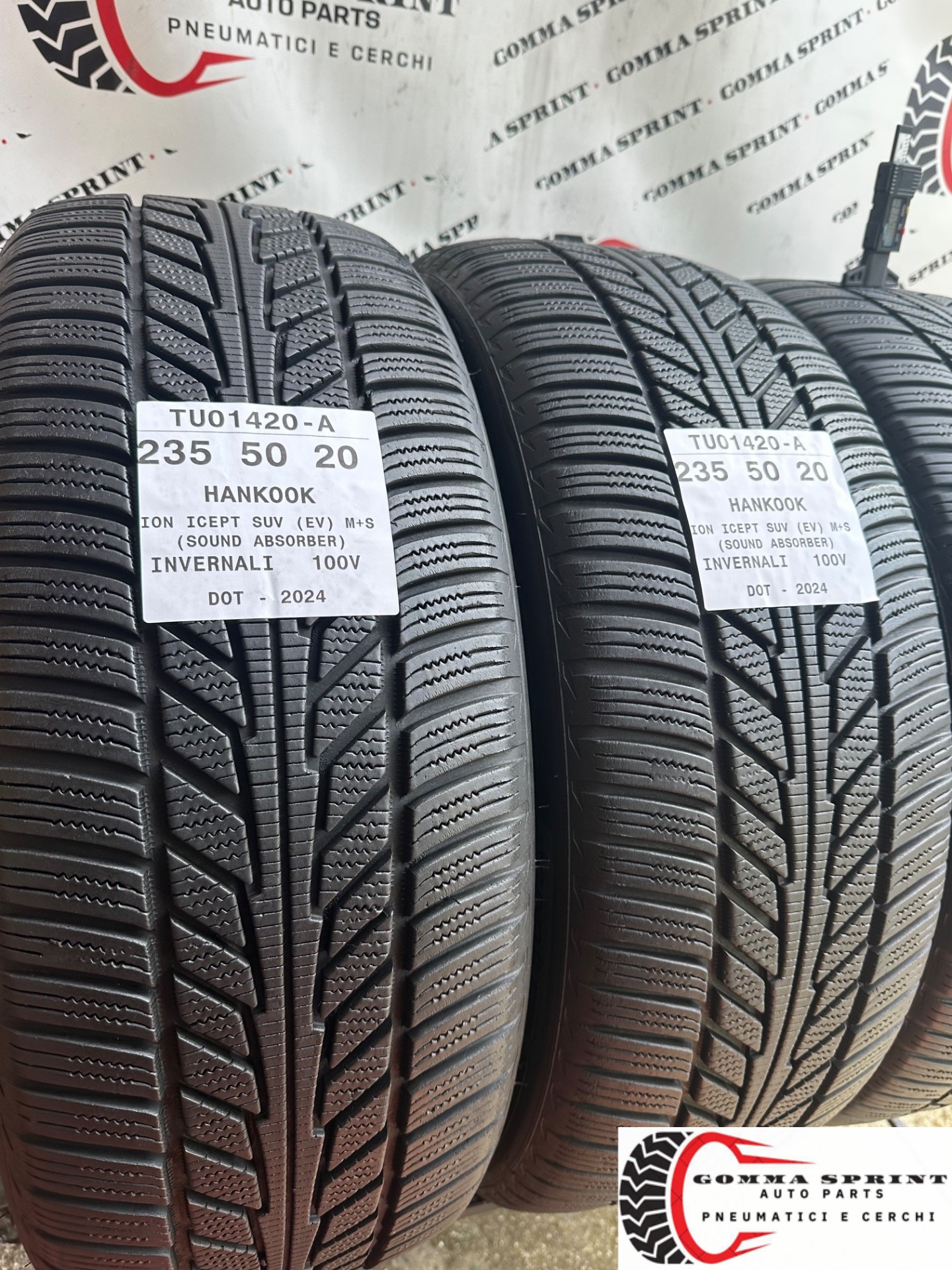 4 PNEUMATICI 235/50 255/45 R20 HANKOOK INVERNALI - immagine 8