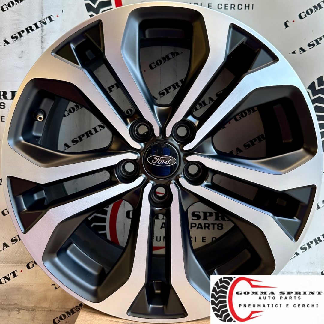 4 CERCHI IN LEGA ORIGINALI RAGGIO 17 FORD PUMA NERO OPACO DIAMANTATO (PARI AL NUOVO)