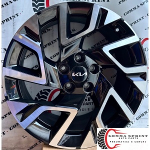 4 CERCHI IN LEGA ORIGINALI RAGGIO 18 KIA XCEED SPORTAGE NERO LUCIDO DIAMANTATO (PARI AL NUOVO)