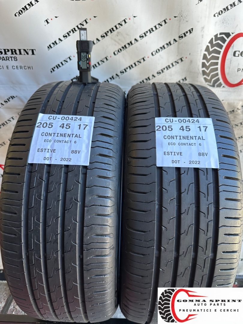 2 PNEUMATICI 205/45 R17 CONTINENTAL ESTIVE