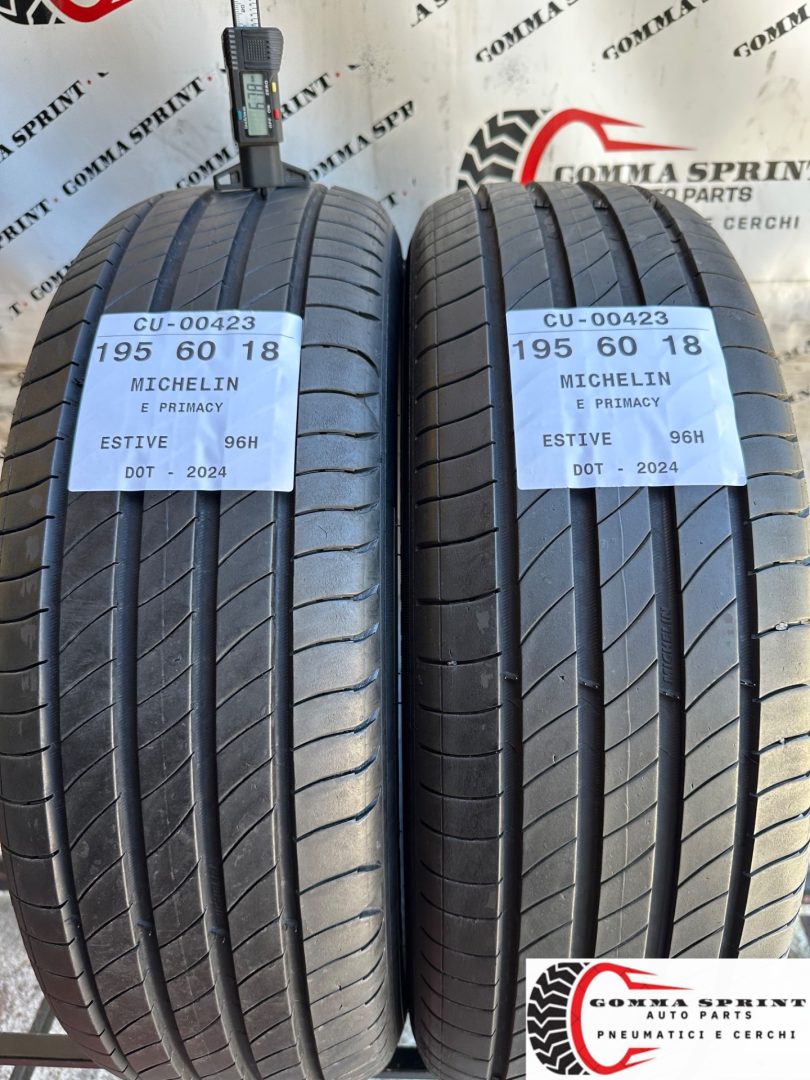 2 PNEUMATICI 195/60 R18 MICHELIN ESTIVE 80%