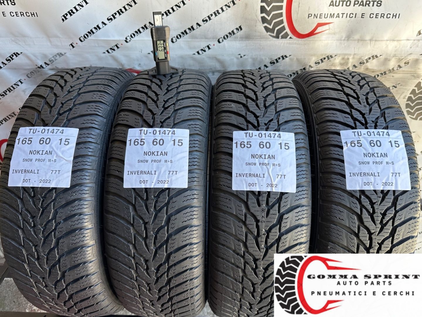 4 PNEUMATICI 165/60 R15 NOKIAN INVERNALI 75%