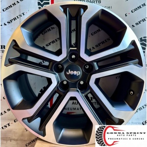 4 CERCHI IN LEGA ORIGINALI RAGGIO 18 JEEP COMPASS NERO OPACO DIAMANTATO (PARI AL NUOVO)