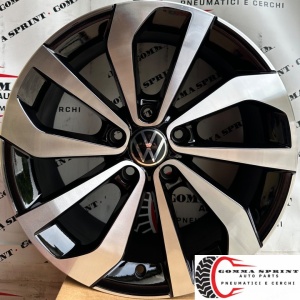 4 CERCHI IN LEGA ORIGINALI RAGGIO 17 VOLKSWAGEN T-ROC NERO LUCIDO DIAMANTATO (PARI AL NUOVO)