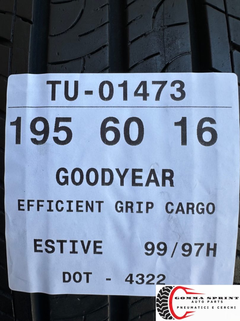 4 PNEUMATICI 195/60 R16C GOODYEAR ESTIVE 90% - immagine 10