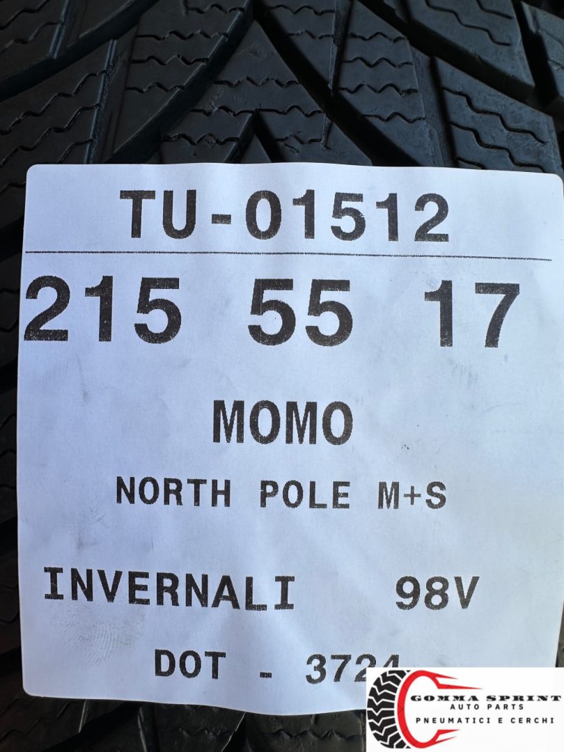 4 PNEUMATICI 215/55 R17 MOMO INVERNALI 80% - immagine 10
