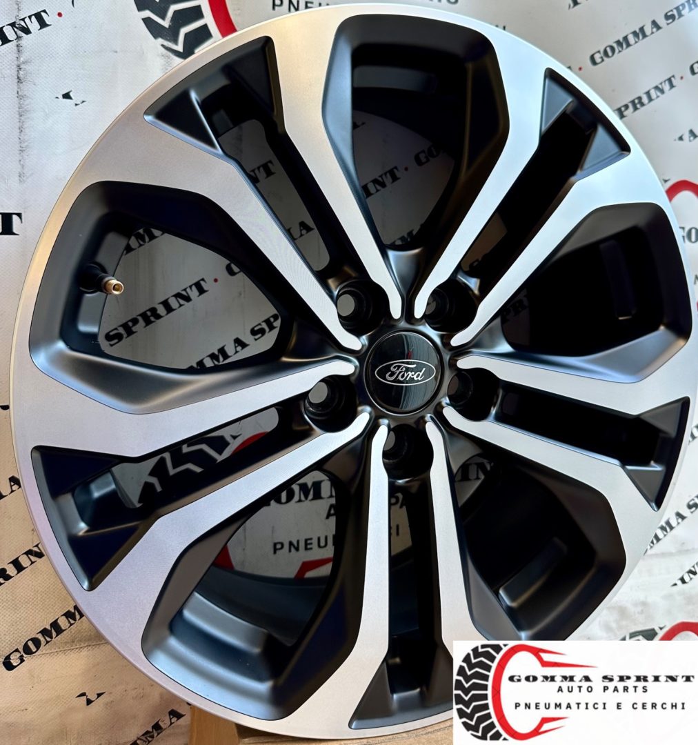 4 CERCHI IN LEGA ORIGINALI RAGGIO 17 FORD PUMA NERO OPACO DIAMANTATO (PARI AL NUOVO) - immagine 2